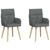 vidaXL Sillas de comedor 2 pcs Tela Gris oscuro 60 x 56 x 96 cm
