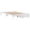 vidaXL Estructura de cama sin colch&oacute;n madera de pino blanco 135x190 cm