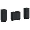 vidaXL Juego de gabinete de ba&ntilde;o de 2 piezas EDE Negro