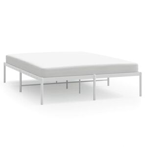 vidaXL Estructura de cama sin colch&oacute;n metal blanco 150x200 cm