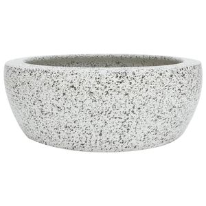 vidaXL Lavabo sobre encimera redondo cer&aacute;mica gris &Phi;41x14 cm