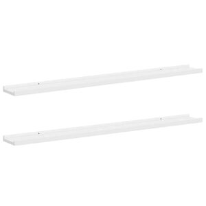 vidaXL Estantes de pared 2 unidades blanco 100x9x3 cm