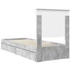 vidaXL Cama con almacenamiento con cabecera Gris Concreto 75 x 190 cm