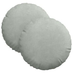 vidaXL Cojines para asiento 2 uds. Terciopelo Gris Claro &Oslash;30 x 13 cm