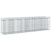 vidaXL Cama elevada de gavi&oacute;n 2 uds. 300 x 50 x 80 cm Plateado