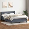 vidaXL Cama box spring con colch&oacute;n terciopelo gris oscuro 140x210 cm