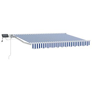 vidaXL Armaz&oacute;n de toldo manual con LEDs Azul y 2,5 x 2 m