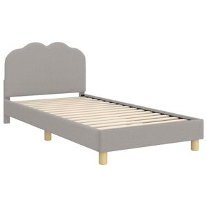 vidaXL Cama para ni&ntilde;os con cabecero Gris Claro 90 x 190 cm