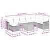vidaXL Set de sofás de jardín con cojines 9 pzas ratán sintético gris