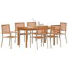 vidaXL Conjunto de Comedor de Jard&iacute;n 7 pcs Beige