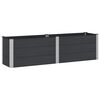 vidaXL Arriate elevado Negro 200 x 50 x 54 cm WPC y Aluminio