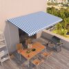 vidaXL Toldo retr&aacute;ctil autom&aacute;tico azul y blanco 500x350 cm