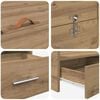 vidaXL Cama con almacenamiento con caj&oacute;n Roble artesanal 160 x 200 cm