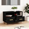 vidaXL Mueble para TV madera contrachapada negro 80x36x50 cm