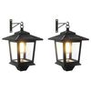 vidaXL L&aacute;mpara de Pared with LED Bulb 2 uds. Negro 19 x 14 x 25 cm