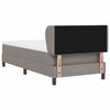 vidaXL Cama tipo Box Spring con colch&oacute;n Taup&eacute; 80 x 200 cm tela