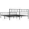 vidaXL Estructura cama sin colch&oacute;n con estribo metal negro 180x200 cm
