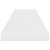 vidaXL Estante flotante de pared 4 uds MDF blanco brillo 90x23,5x3,8cm