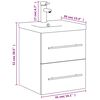 vidaXL Mueble de baño con lavabo integrado blanco