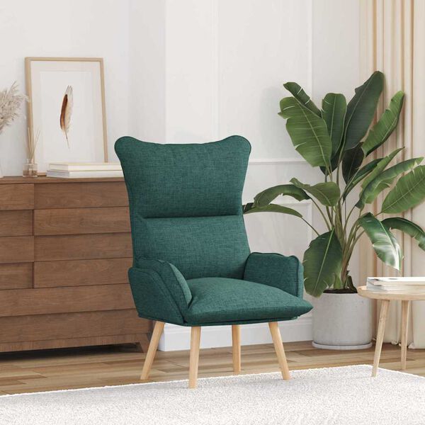 vidaXL sillón Verde oscuro 69 x 74 x 93 cm tela