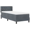 vidaXL Cama tipo Box Spring Gris oscuro 200 x 80 cm Terciopelo