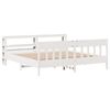 vidaXL Estructura de cama sin colch&oacute;n madera maciza blanca 200x200 cm