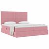 vidaXL Cama con almacenamiento Rosa 180 x 200 cm Terciopelo