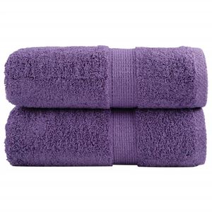 vidaXL Toallas de mano premium SOLUND, 2 unidades, color morado, 30 x 30 cm, 600 g/m&sup2;