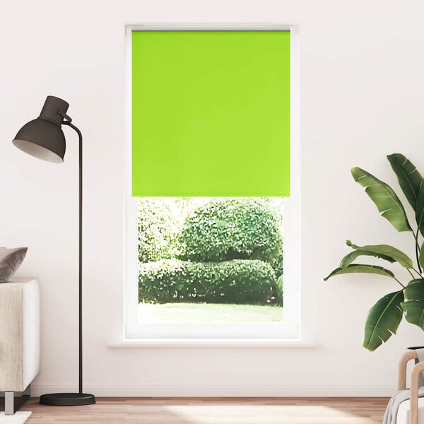 vidaXL Estor Enrollable Opaco hojas verde 115x210cm Tela Ancho 110,7cm