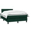 vidaXL Cama box spring con colch&oacute;n terciopelo verde oscuro 120x210 cm
