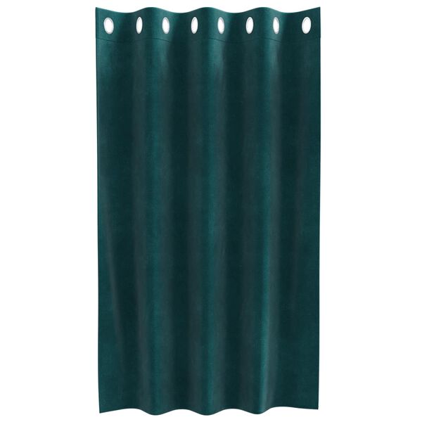 vidaXL Cortinas opacas 2 pcs Verde oscuro 140 x 140 cm Terciopelo
