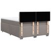 vidaXL Cama box spring con colch&oacute;n tela gris taupe 140x200 cm