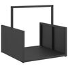 vidaXL Le&ntilde;ero negro 40x40x40 cm Acero laminado en fr&iacute;o
