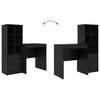 vidaXL Escritorio con caj&oacute;n 2 pcs Roble Negro