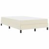 vidaXL Estructura de cama con colch&oacute;n Crema 120 x 200 cm tela