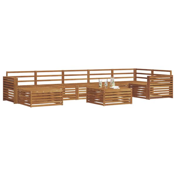 vidaXL Juegos de sof&aacute;s 8 pcs Natural Madera de Acacia S&oacute;lida