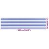 vidaXL Toldo para balc&oacute;n HDPE azul y blanco 90x500 cm