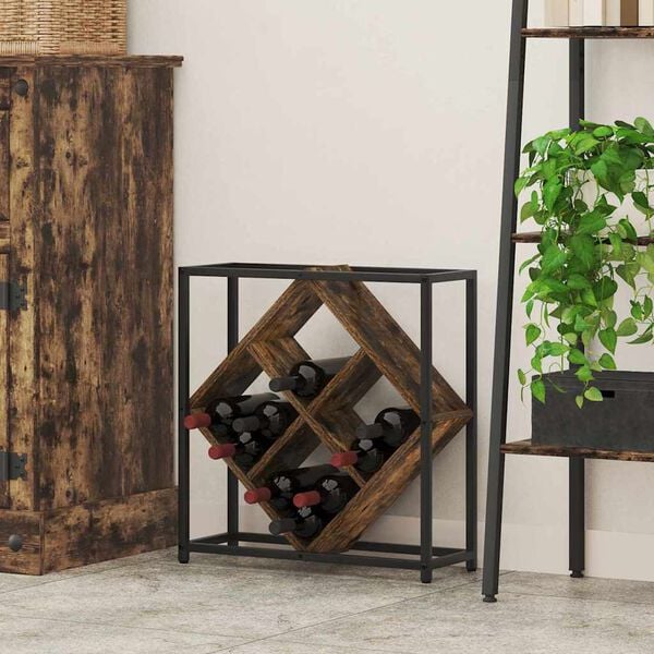 vidaXL Estante de Vino Roble ahumado 51 x 18 x 52,5 cm