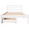 vidaXL Estructura de cama sin colch&oacute;n madera de pino blanca 90x200 cm