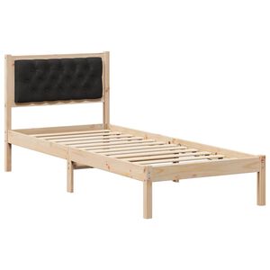 vidaXL Estructura de cama Negro 80 x 200 cm Madera de pino macizo