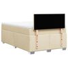 vidaXL Cama box spring con colchón tela color crema 120x190 cm