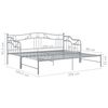 vidaXL Estructura sofá cama extraíble sin colchón metal gris 90x200 cm