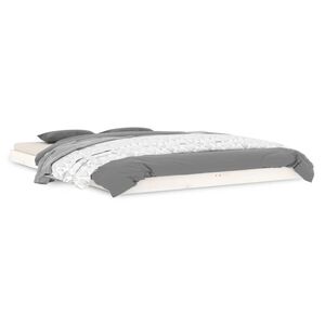 vidaXL Estructura de cama sin colch&oacute;n madera de pino blanca 140x200 cm