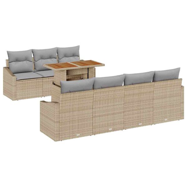 vidaXL Conjunto de Comedor de Jardín Beige y gris 100 x 55 x 73 cm