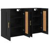 vidaXL Mueble de pared 2 pcs Roble Negro 69,5 x 34 x 90 cm