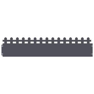 vidaXL Bordes para c&eacute;sped 10 uds. 103 x 0,05 x 22 cm Acero