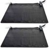 Intex Esterilla calefactora solar PVC 2 uds 1,2x1,2 m negra 28685