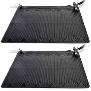 Intex Esterilla calefactora solar PVC 2 uds 1,2x1,2 m negra 28685