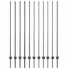 vidaXL Poste de cerca empotrado 11 uds. Gris 200 cm