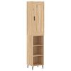 vidaXL Aparador de madera contrachapada roble Sonoma 34,5x34x180 cm